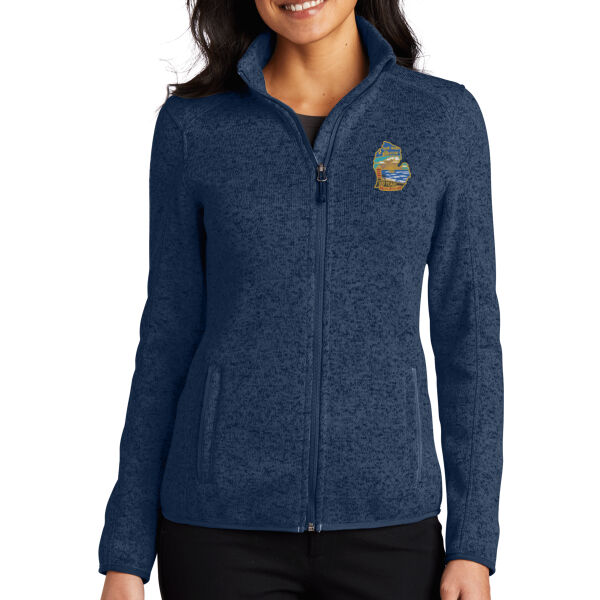 Port Authority® Women's Sweater Fleece Jacket Thumbnail
