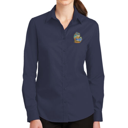 Port Authority® Women's SuperPro™ Twill Shirt Thumbnail
